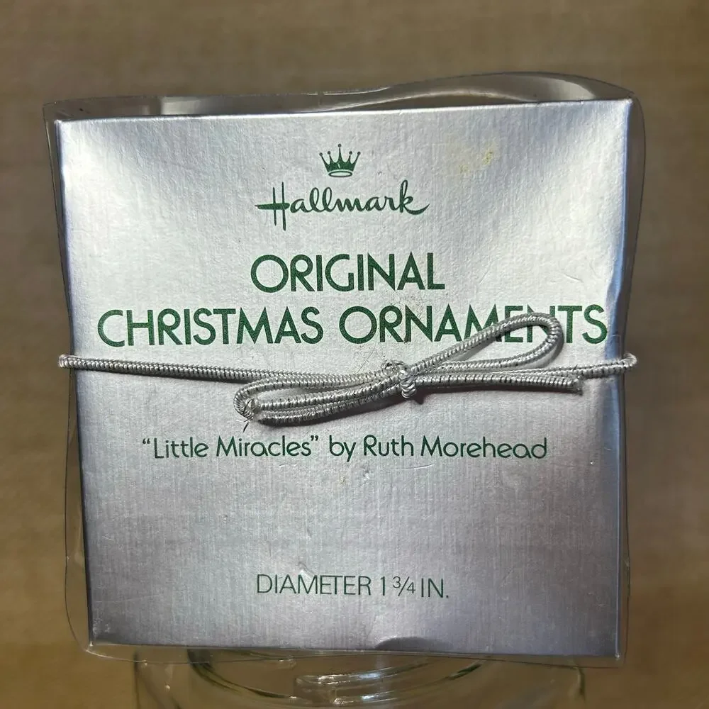 Hallmark Little Miracles Ornaments Ruth Morehead Set in Box Vintage Angels